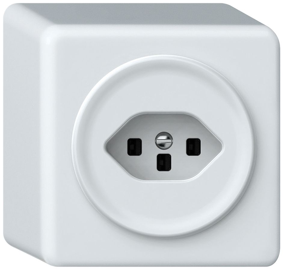 AP-Steckdose origin 1×Typ 23 16A 230V 88×88×54mm weiss