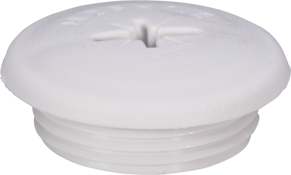 Bouchon avec rebord PA/GFK M25 gris clair