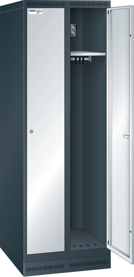 Armoire-vestiaire de charge de batterie (L×P×H) 600×500×1800 mm 2 compartiments