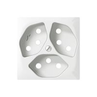 Frontplatte SIDUS weiss glänzend zu 3×T13/1