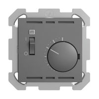 UP-Raumthermostat EDIZIOdue dunkelgrau, mit Schalter
