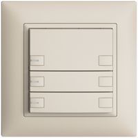 Poussoir ENC KNX 3× EDIZIOdue crema RGB avec LED