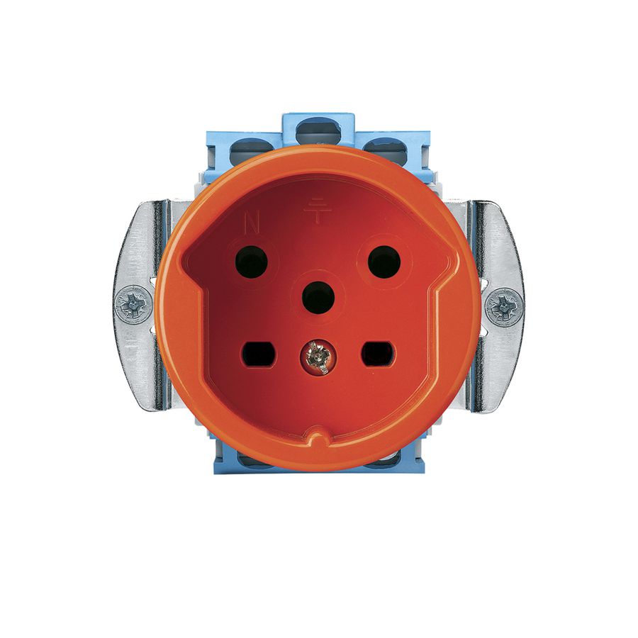 Steckdose HA basico Typ 15 mit Steckklemmen orange