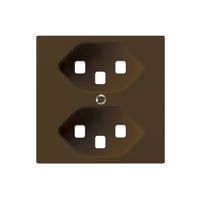 Frontplatte kallysto 2×T23 br 60×60mm für Steckdose 2×T23