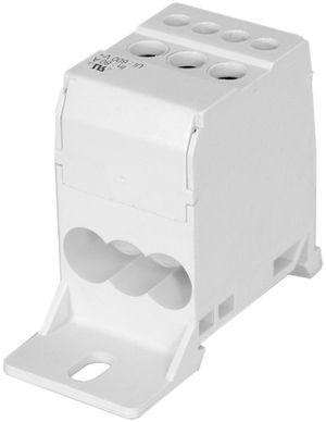 Verteilerblock PDB 1L 80A 27×66×47mm 1×16/4×6+2×16mm² grau