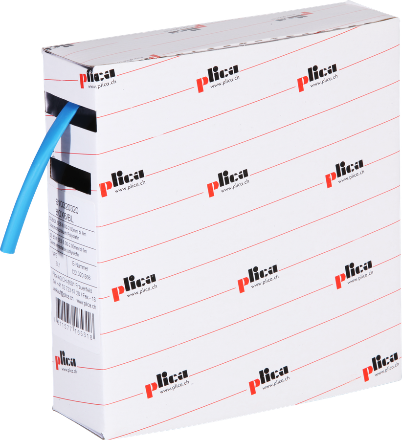 Guaina retrattile 3:1 6/2 blu box con 6m