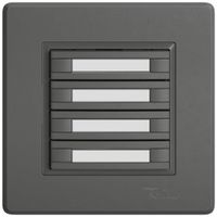 Poussoir KNX RGB ENC EDIZIO.liv SNAPFIX® capteur temp.s.LED étiqu.4× comm.2T grf