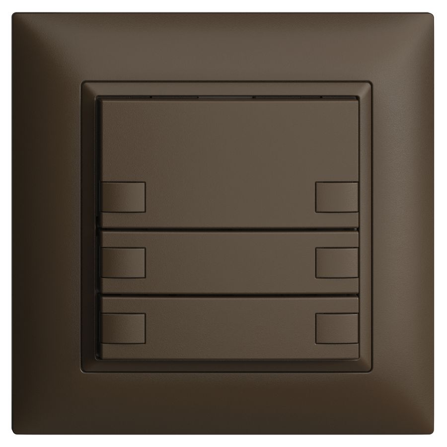 UP-KNX-Taster RGB EDUE FMI, 250mW, o.LED, 3×Taste, 2×Tastenb., cof