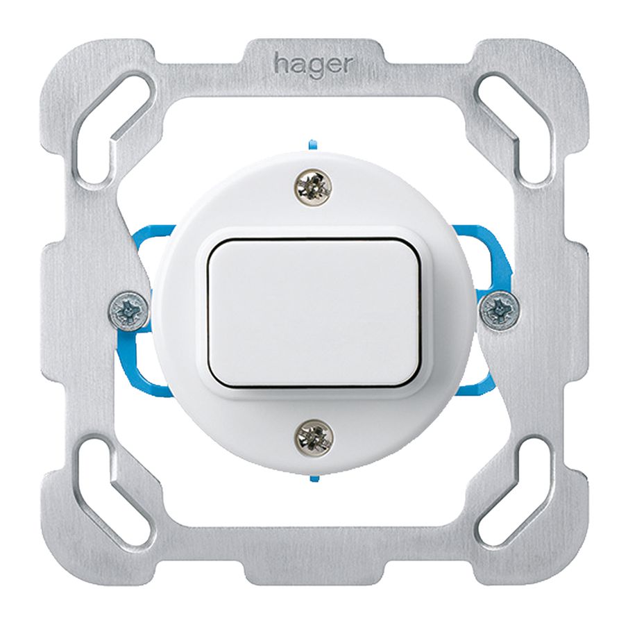 Insert pour interrupteur ENC basico 3/1L avec plaque de fixation blanc