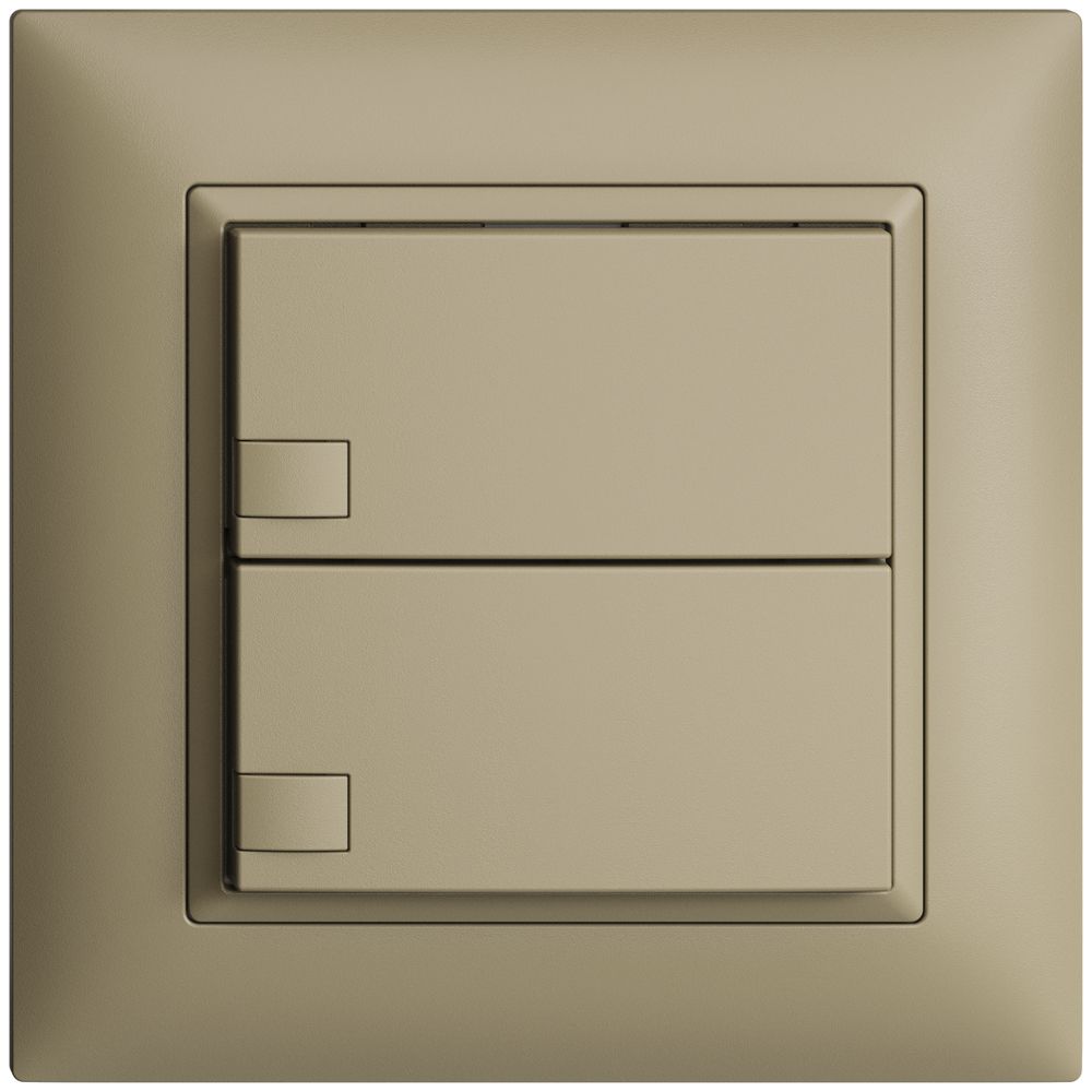 Poussoir ENC KNX 2× EDIZIOdue sand RGB sans LED