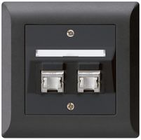 Kit di montaggio INC kallysto.line C cat.6 2RJ45/s nero