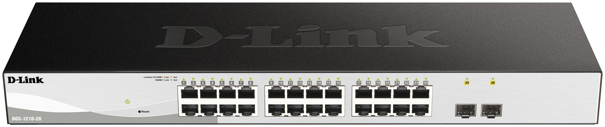 Switch D-Link DGS-1210-26/E, 26-port smart managed Layer2/3 Gigabit