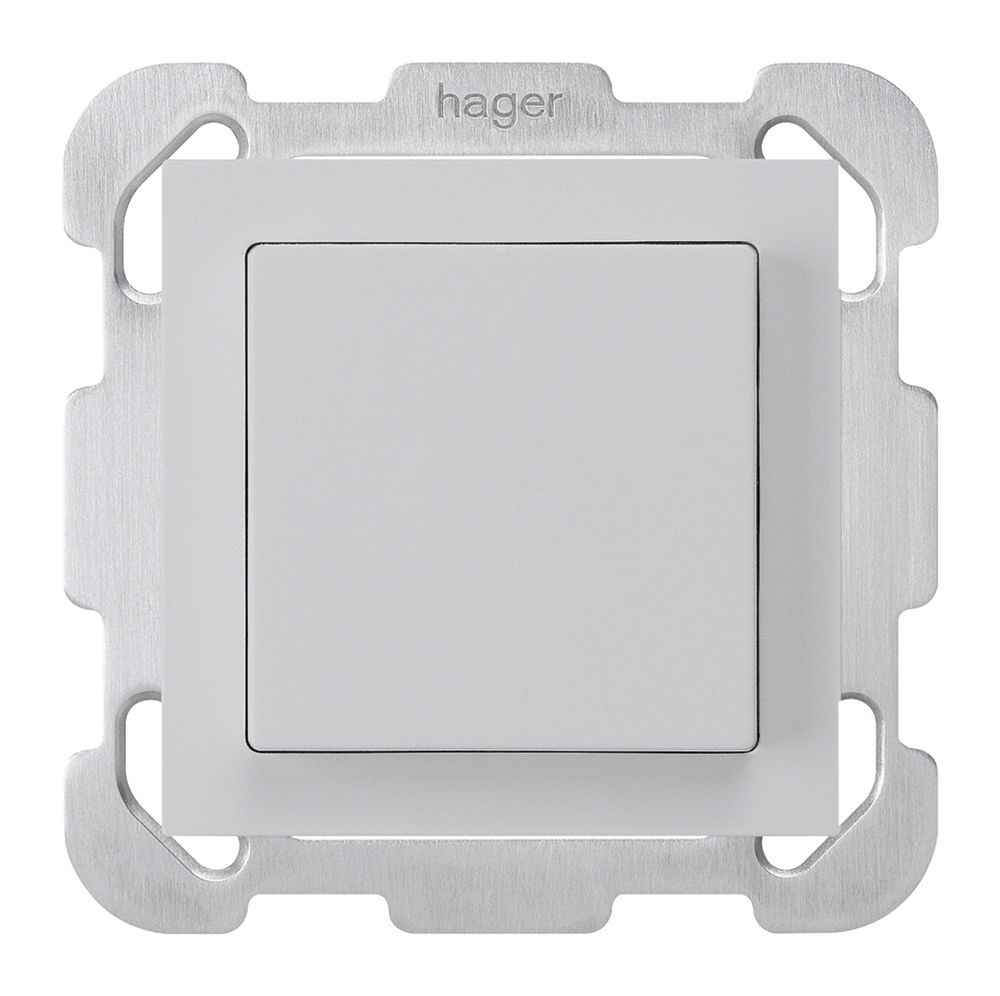 UP-Schalter kallysto 3/1L hellgrau mit Befestigungsplatte