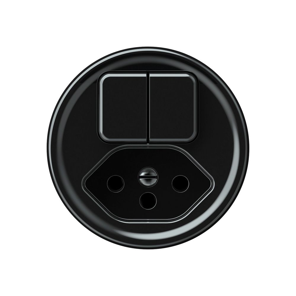 Combinaison origin 2×touches 2CO+T13 1P 0<1 10A 230V 60×60mm noir