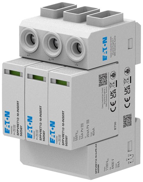 Überspannungsableiter Eaton SPPVRET12-10-2+PE 1000VDC 5kA 4.4kV 3TE