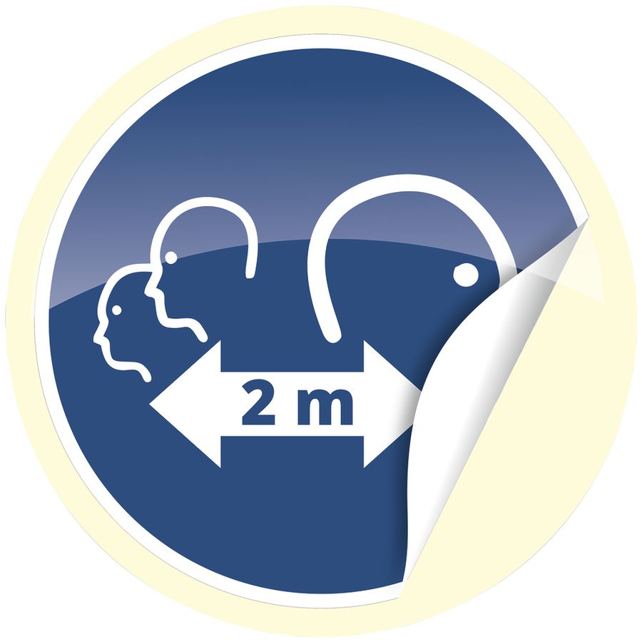 Gebotsschild CIMCO "Abstand halten" Ø200mm