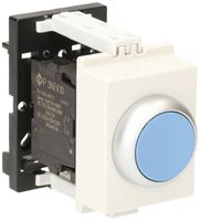 Poussoir AMD K&N, 1F/1O 6A, 2UM, calotte bleu