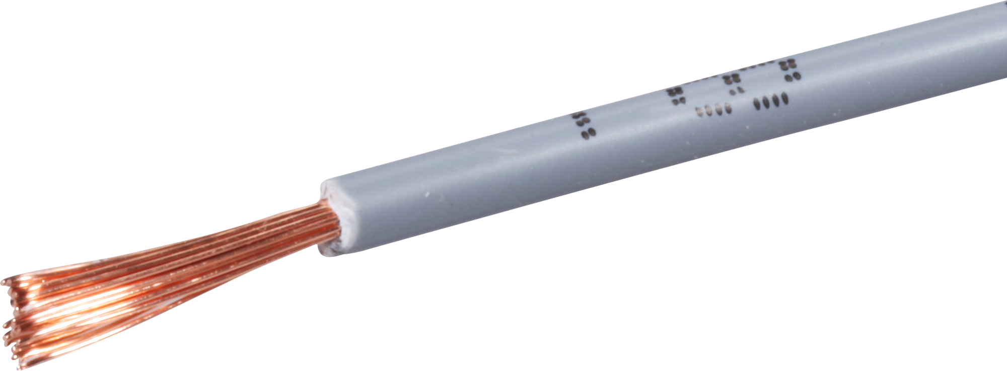 T-Litze halogenfrei 1.5mm² Nr.8 grau Eca, Spule à 100m