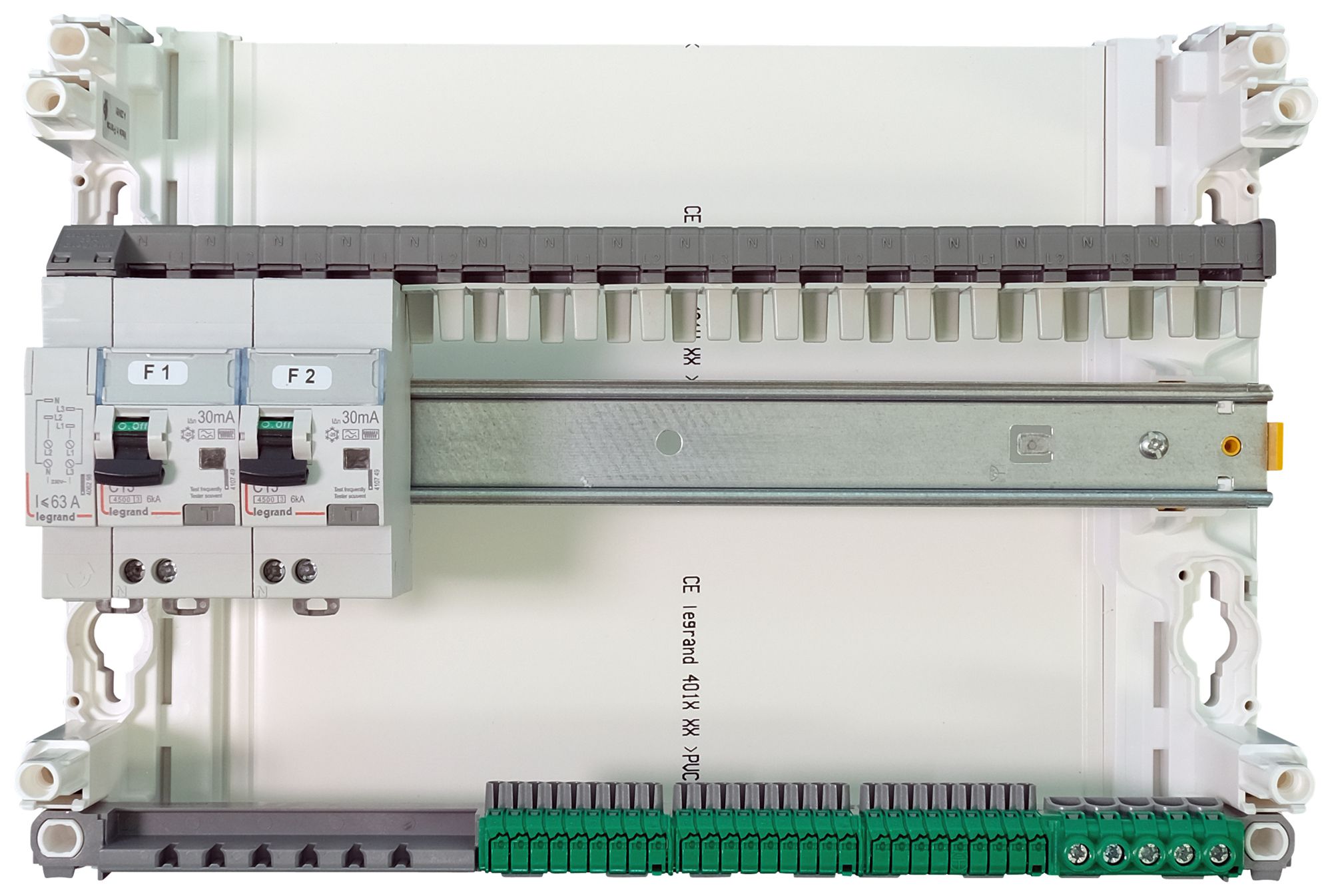 Petit tableau de distribution AP Legrand 1-rangée 18 UM blanc