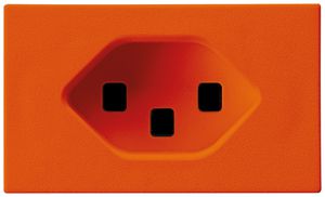 Prise INC FLF Hager type 23 orange bornes à vis