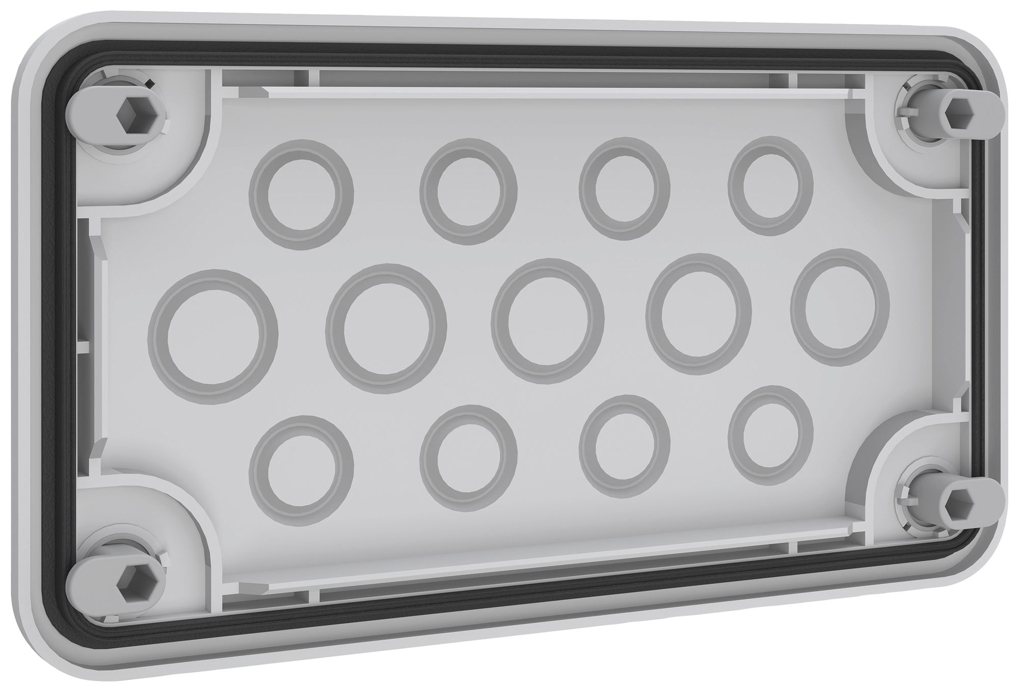 Passacavi PrismaSeT XL 205×115×18mm premistoppa 5×M20/8×M16