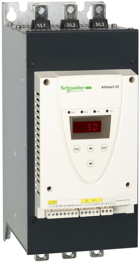 Softstarter Schneider Electric 230…600V, 140A, 90kW, ATS22C14S6
