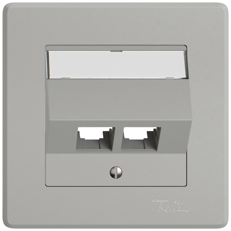 Kit de montage ENC EDIZIO.liv EASYNET S-One SNAPFIX® incliné 2×RJ45 grc