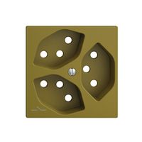 Frontplatte EDIZIOdue 3×T13 olive 1×S