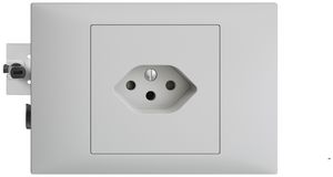 EB-Steckdose EDIZIOdue T13 hellgrau 45…69mm