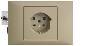 Presa INS EDIZIOdue T25 16A sand 53mm con morsetti innest.