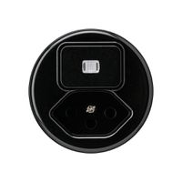 Einsatz zu UP-Leuchtkombination basico 3/1L +Typ 13 schwarz mit Kinderschutz