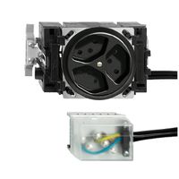 EB-Steckdose FH 3×T13 L1 schwarz 53mm für Flachkabel Powerbus