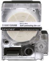 Cassette d'étiquettes Panduit MP, auto-laminant, 25.4×38.1mm clair/blanc