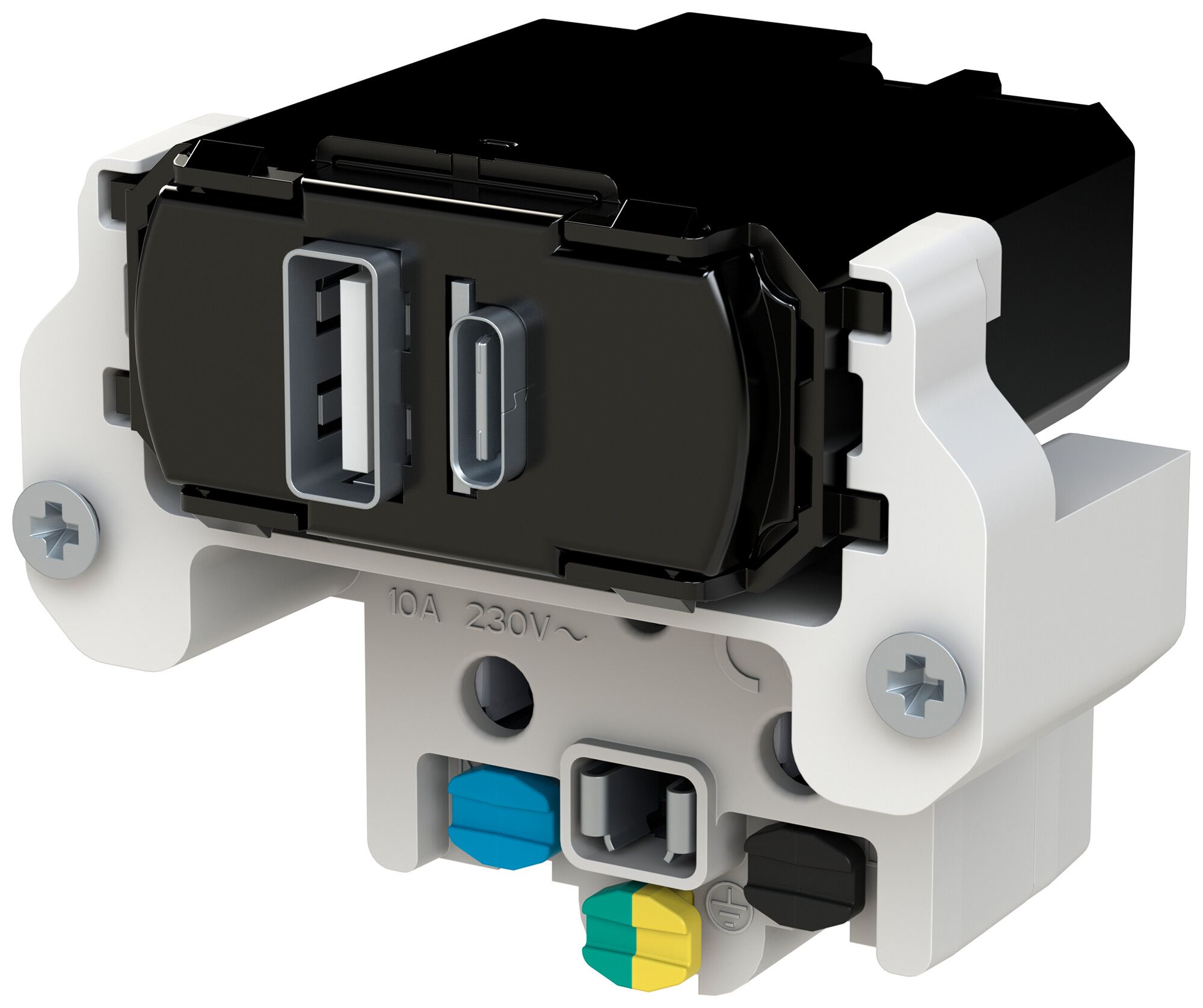 Prise de charge USB ABB 1×USB-A 1×USB-C + T13 3000mA OUT:5V