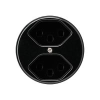 Einsatz zu Steckdose basico 2×Typ 23 schwarz mit Steckklemmen