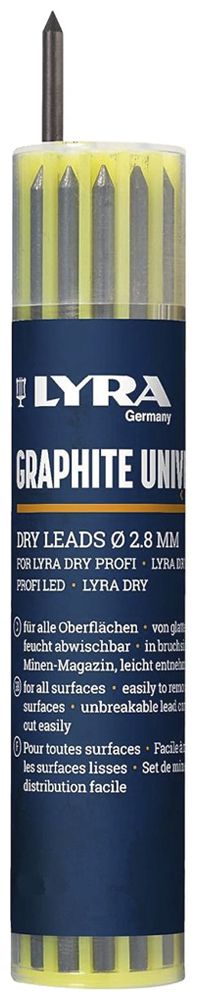 Graphitminen ELBRO rund 2B Dispenser mit 12 Stück grau