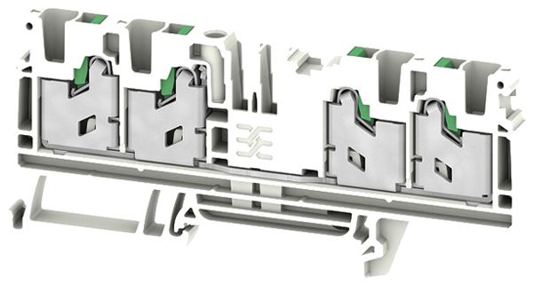 Borne de passage joignable WM S4C 4mm² 32A 1000V ressort 4×1 DIN35 gr