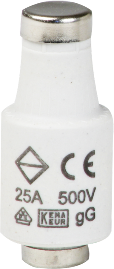 Fusible D DII 25A 500V gG avec indicateur