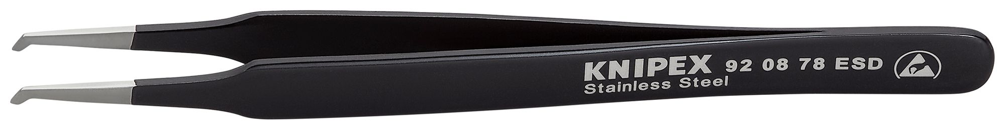 Brucelles KNIPEX 92 08 78 ESD 120mm, 45°, pour la technique SMD