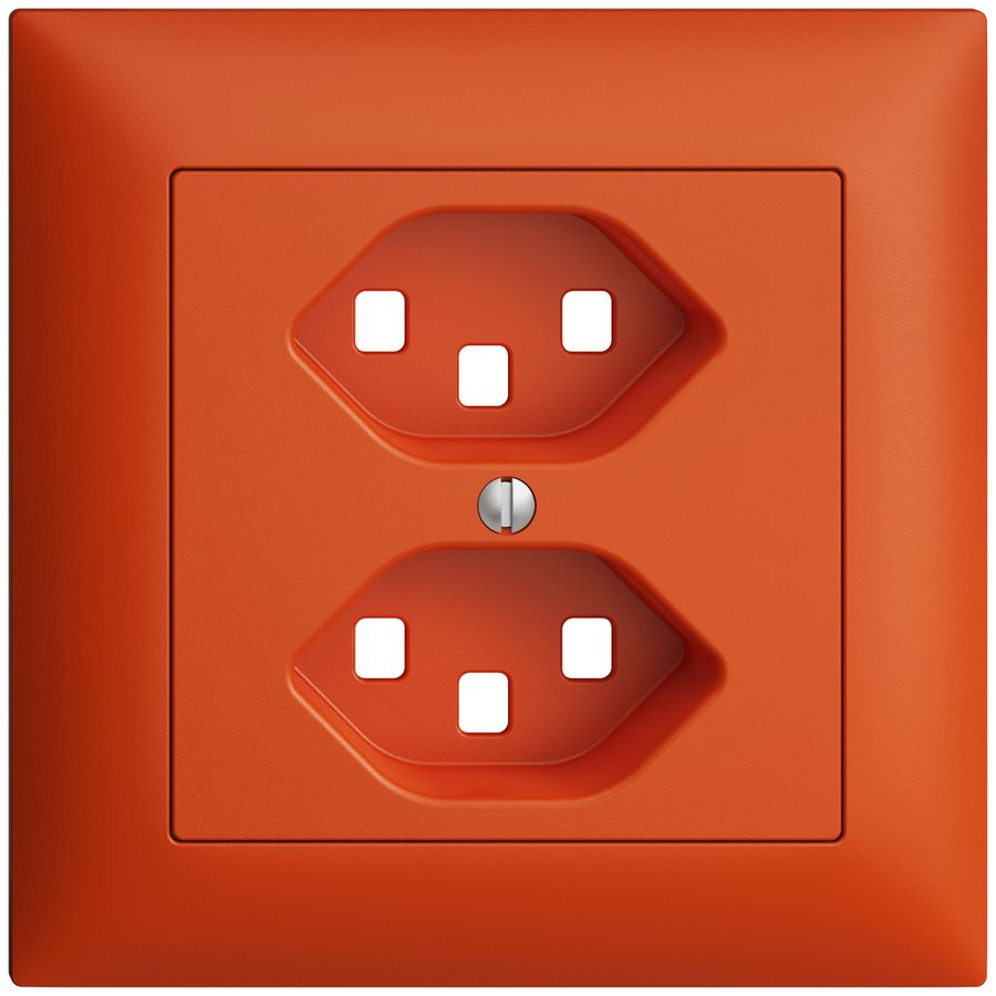 UP-Frontset EDIZIOdue orange 88×88mm 2×T23