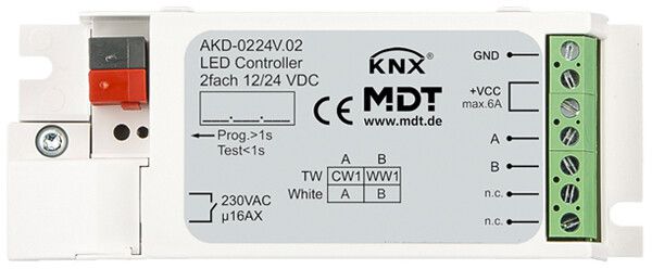 Alimentation LED KNX MDT AKD-0224V.02 2-can 72W 12…24V