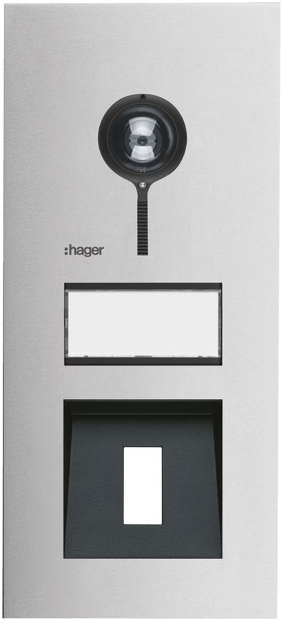 Aussenstation Video Hager elcom.one 1 Wohnung, für Fingerprintleser Edelstahl