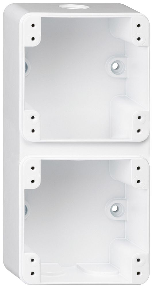 AP-Gehäuse robusto 2×1 weiss 86×180×48mm