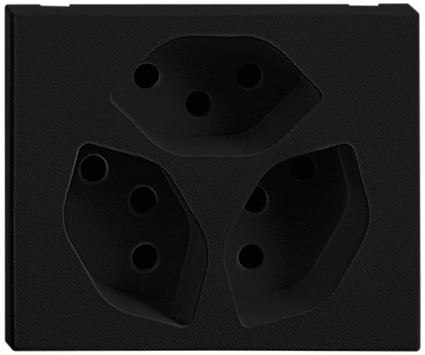 Prise INC FLF 3×T13 ST noir