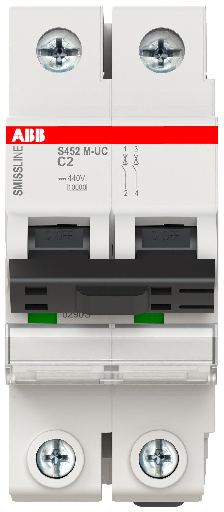 LS-Schalter SMISSLINE CLASSIC S452M-UCC 2×2A 220/440VDC (240/415VAC) 10kA