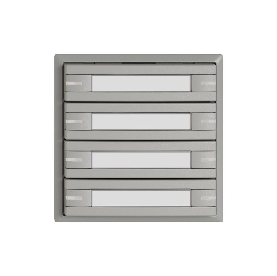 Pulsante KNX RGB EDIZIO.liv SNAPFIX® sensore temp.RGB-LED targ.8× com.1T grc