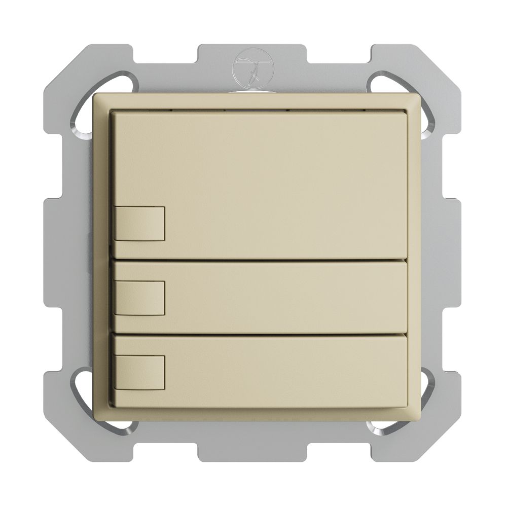 UP-KNX-Taster RGB EDUE, 250mW, o.LED, 3×Taste, 1×Tastenb., van