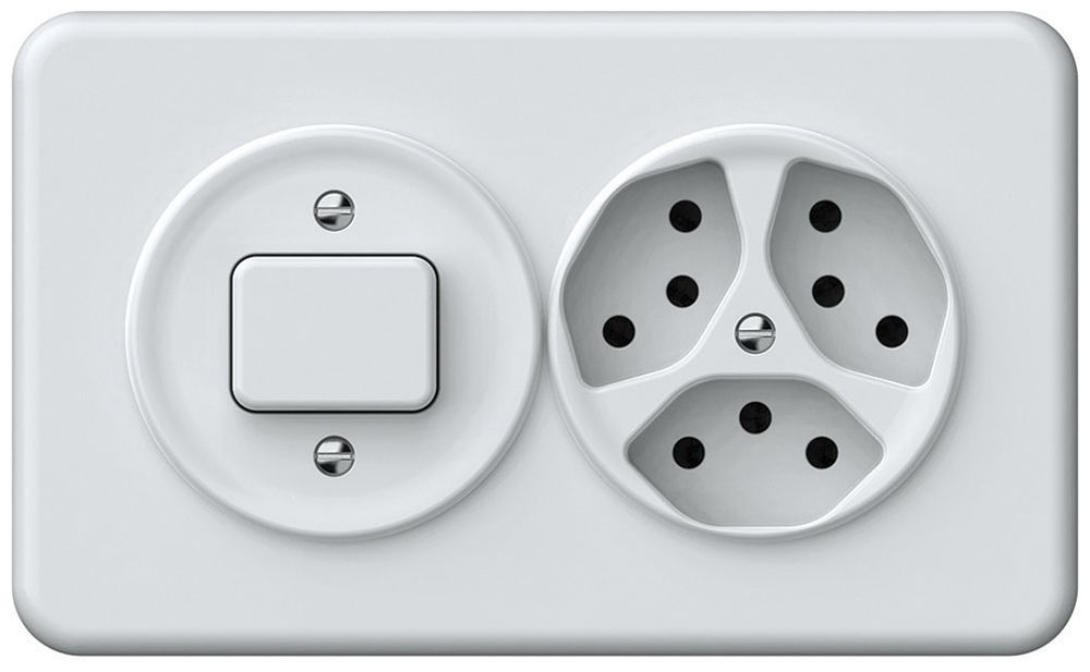 Combinaison ENC origin sch 3/1L + 3×T13 148×88mm blanc