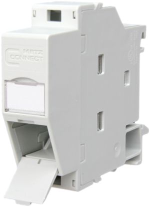 Hutschienenmodul REGplus für 1×RJ45 Keystone IP20 grau