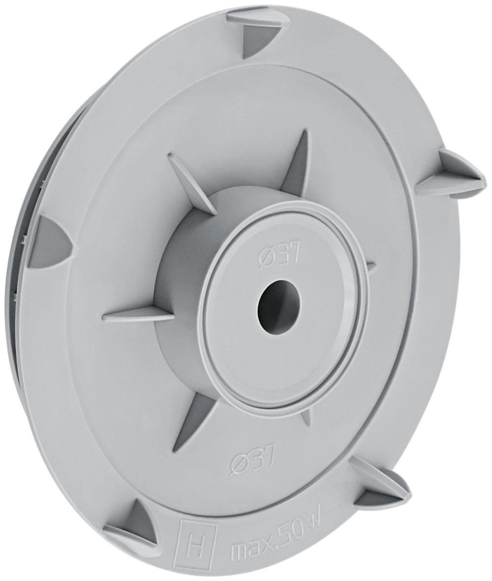 Coperchio p.scatola d'incastro HSB Lumina p.LED e rilevatore Ø37mm s.alogeni